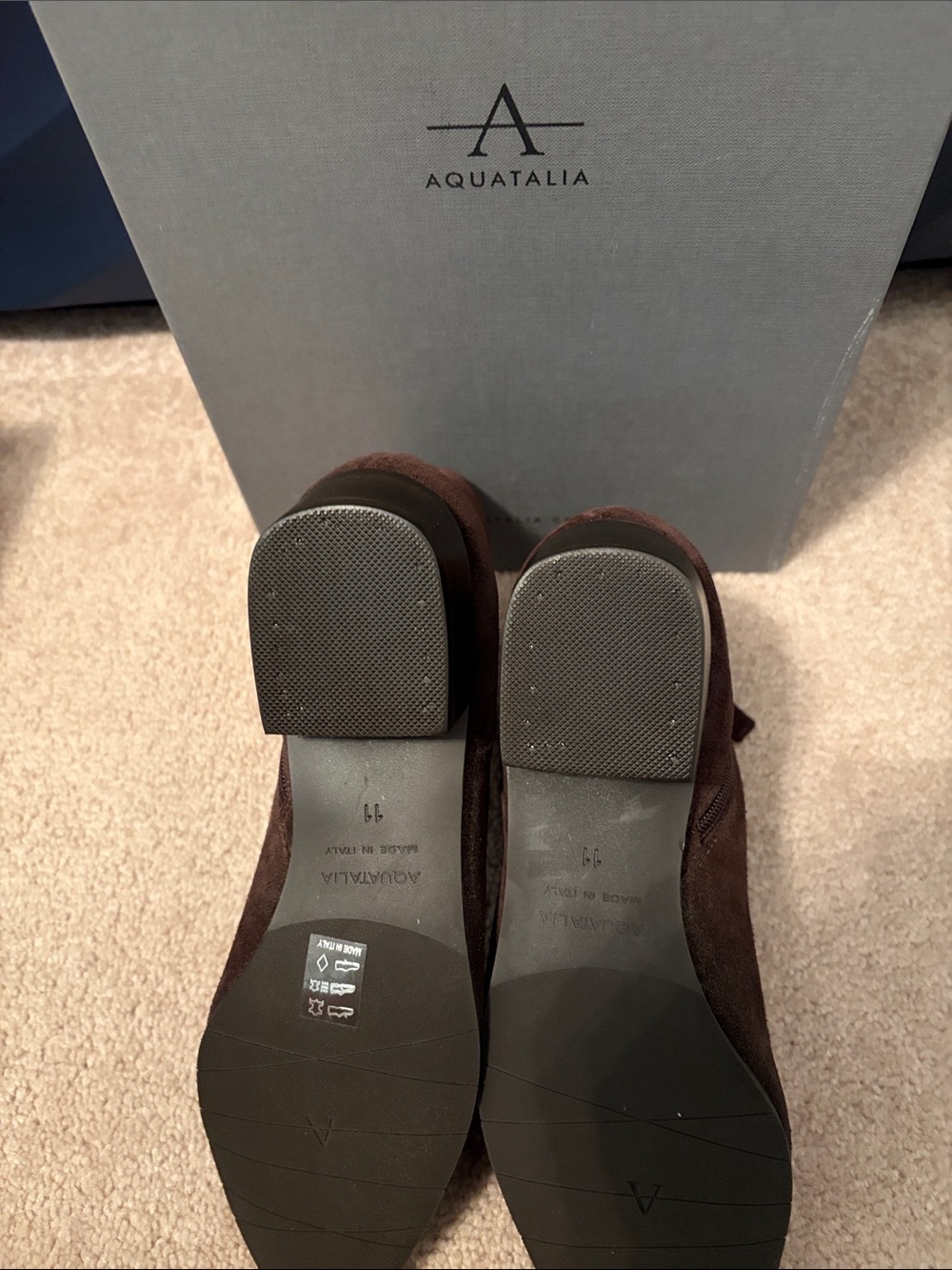 Aquatalia Fuoco Ladies Dark Brown Suede Boots NIB size 11 - Picture 3 of 5